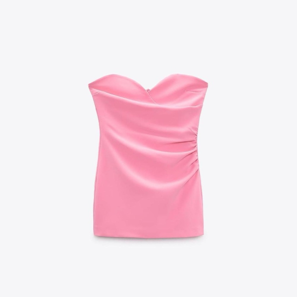 STRAPLESS JUMPSUIT DRESS - zara